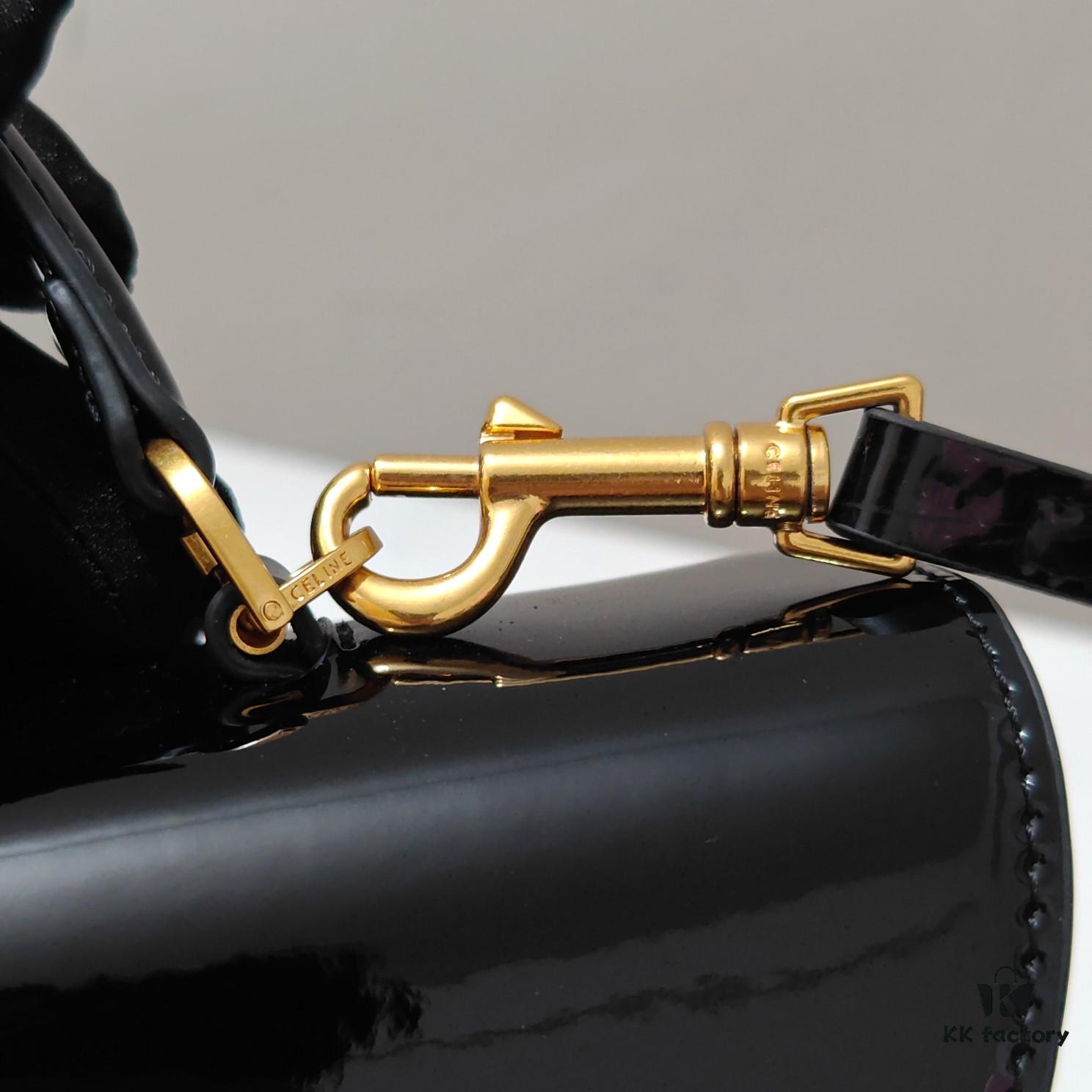 Top-Grade Cowhide New Style Patent Leather Celine 2024 Avant Bag Large 25cm