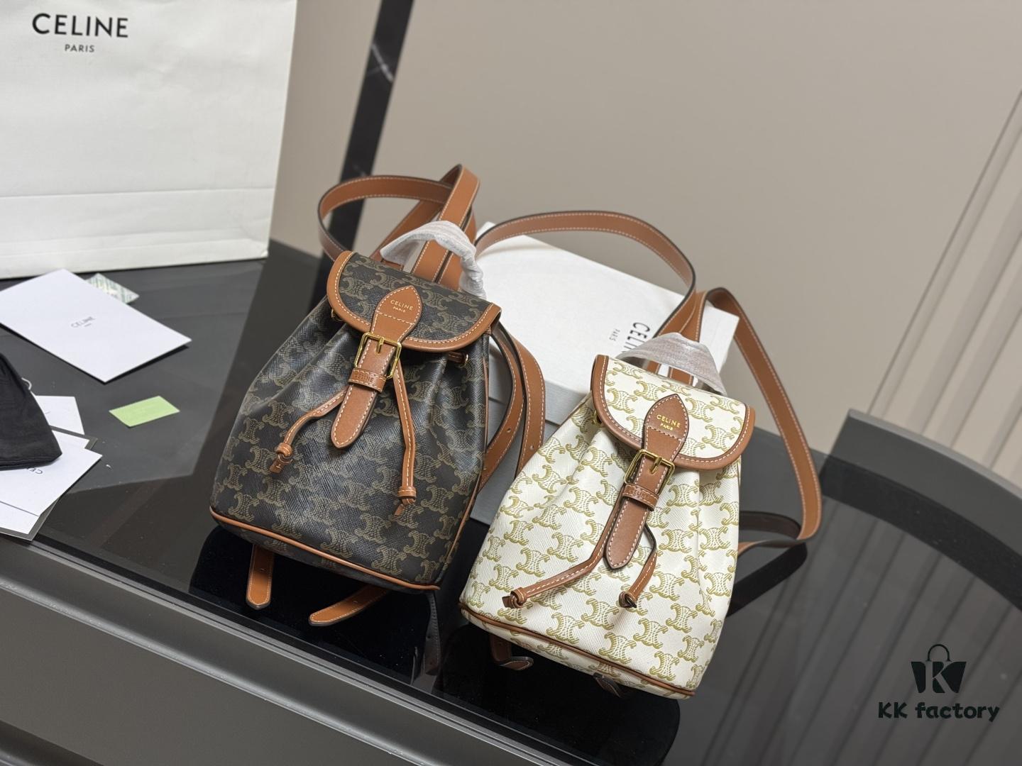 Celine Leather Backpack in Cowhide - Large Size