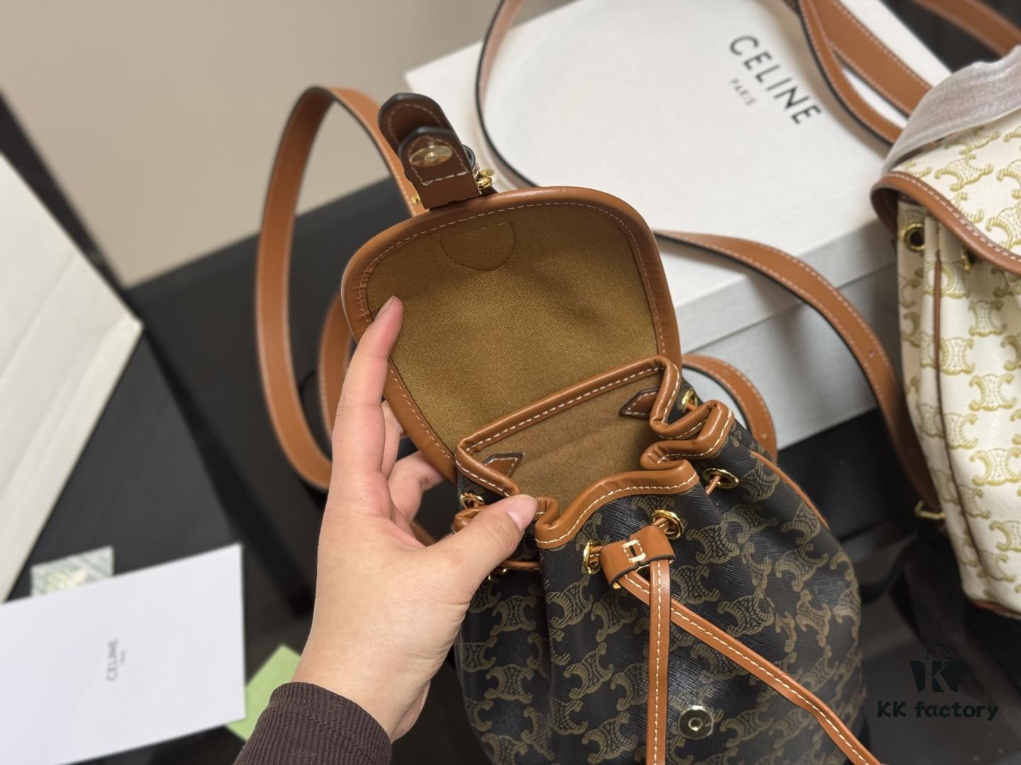 Celine Leather Backpack in Cowhide - Large Size