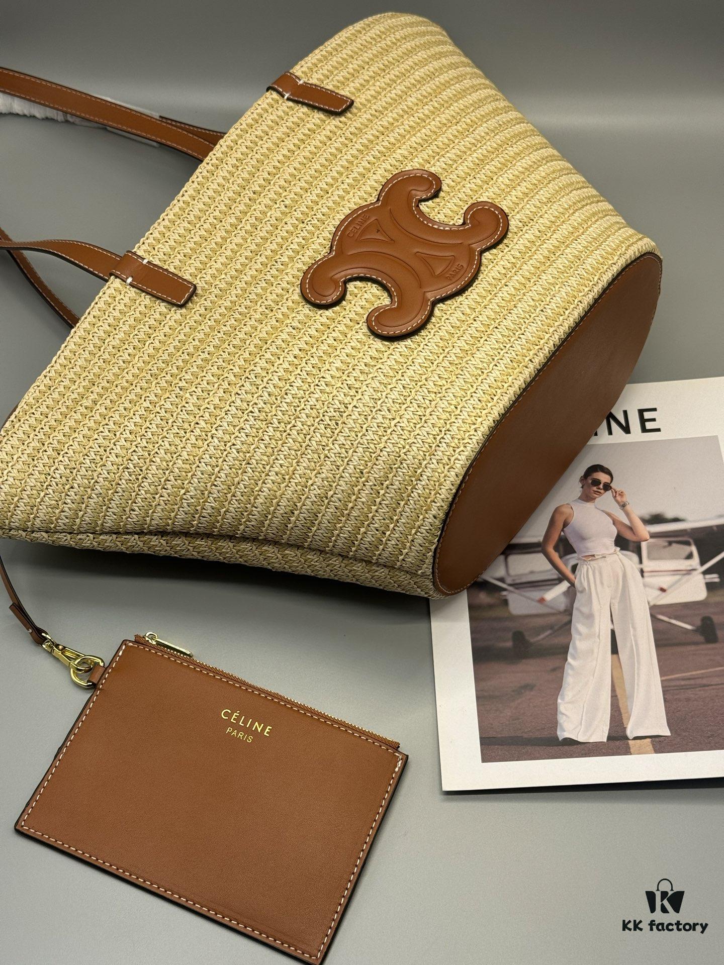 Celine New 💫 This tote bag is handcrafted from raffia tree fibers unique to Morocco, a must-have for summer vacations ⛱️