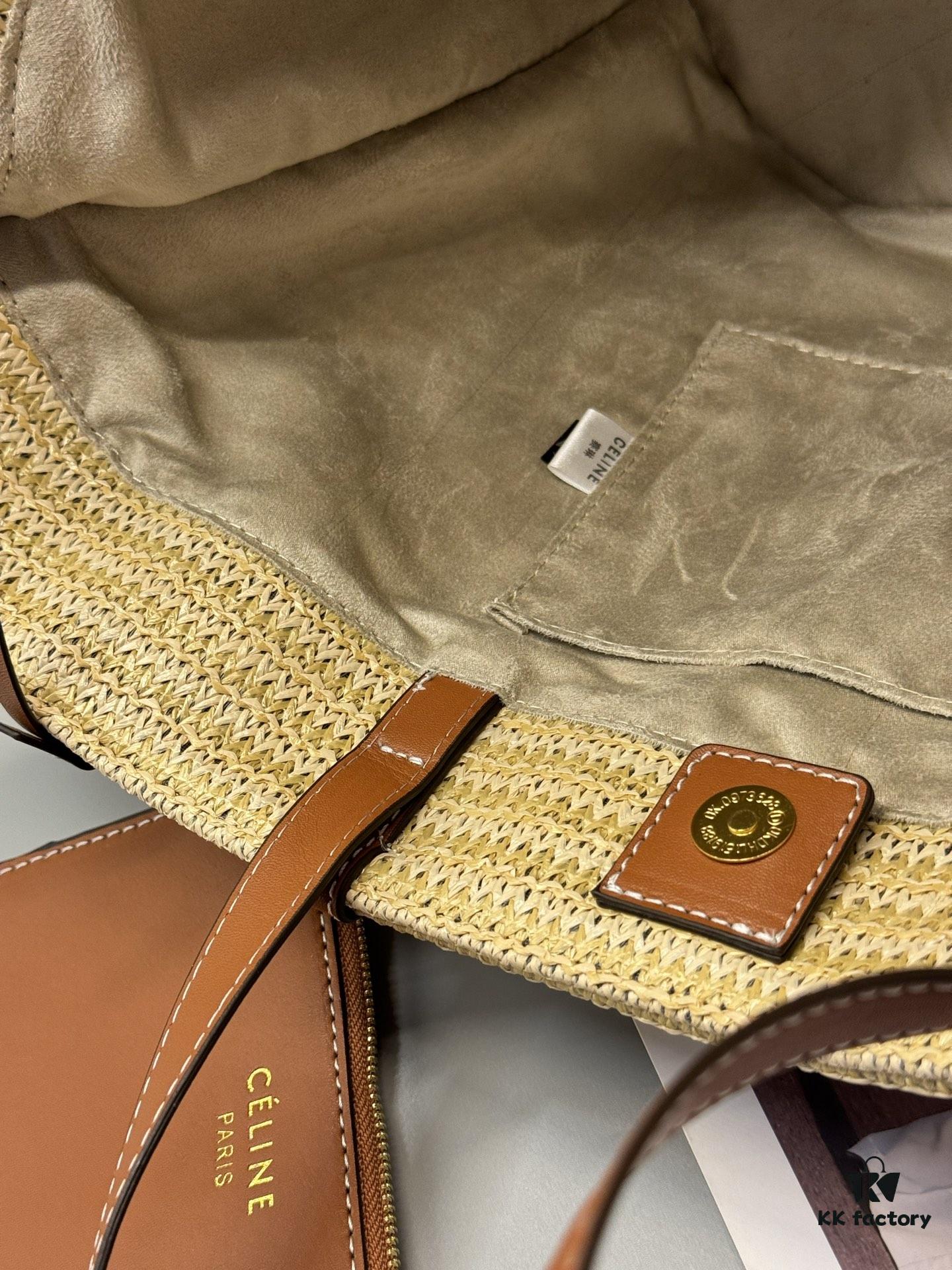 Celine New 💫 This tote bag is handcrafted from raffia tree fibers unique to Morocco, a must-have for summer vacations ⛱️