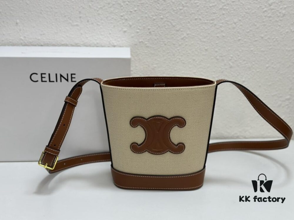 Celine Extra Mini Bucket Bag, New Arrival, Early Spring Collection, Exquisitely Compact, Smooth Calfskin Leather, Fits Phone and Small Essentials