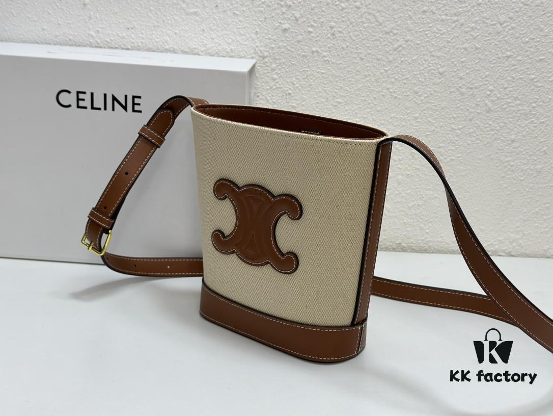 Celine Extra Mini Bucket Bag, New Arrival, Early Spring Collection, Exquisitely Compact, Smooth Calfskin Leather, Fits Phone and Small Essentials