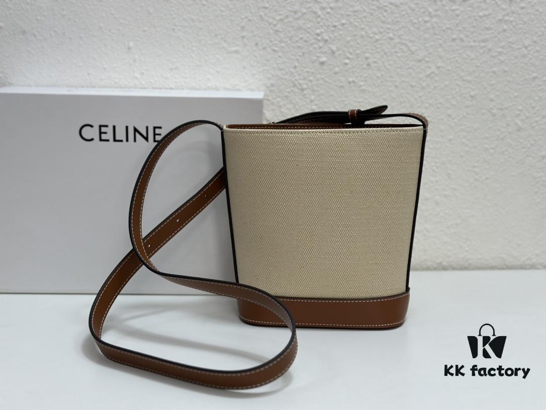 Celine Extra Mini Bucket Bag, New Arrival, Early Spring Collection, Exquisitely Compact, Smooth Calfskin Leather, Fits Phone and Small Essentials