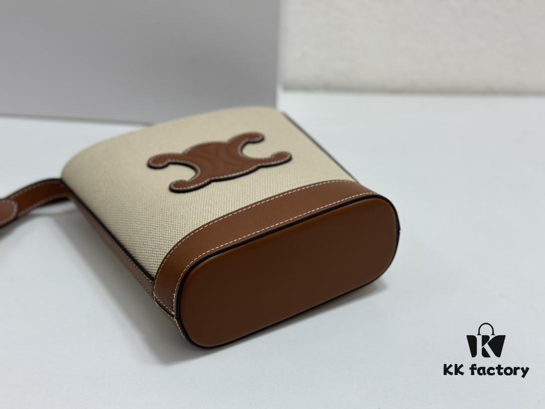 Celine Extra Mini Bucket Bag, New Arrival, Early Spring Collection, Exquisitely Compact, Smooth Calfskin Leather, Fits Phone and Small Essentials