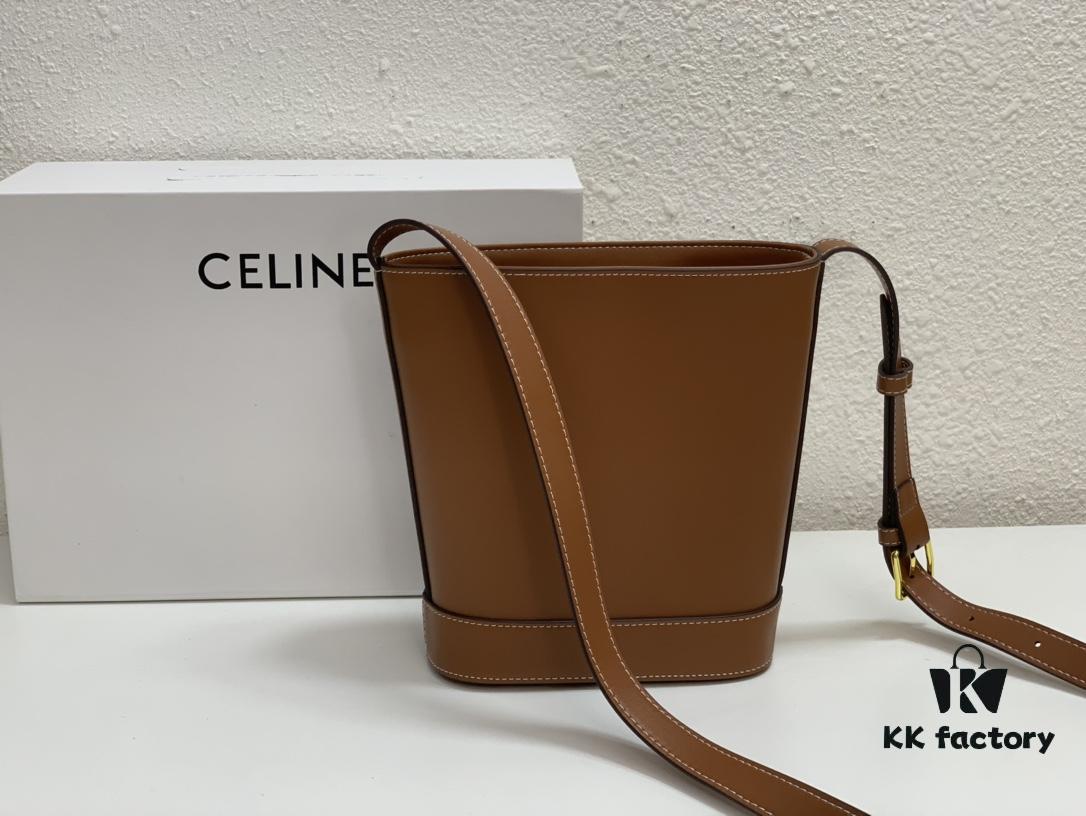 Celine Extra Mini Bucket Bag, New Arrival, Early Spring Collection, Exquisitely Crafted in Smooth Calfskin Leather, Compact Size Fits Phone and Small Essentials