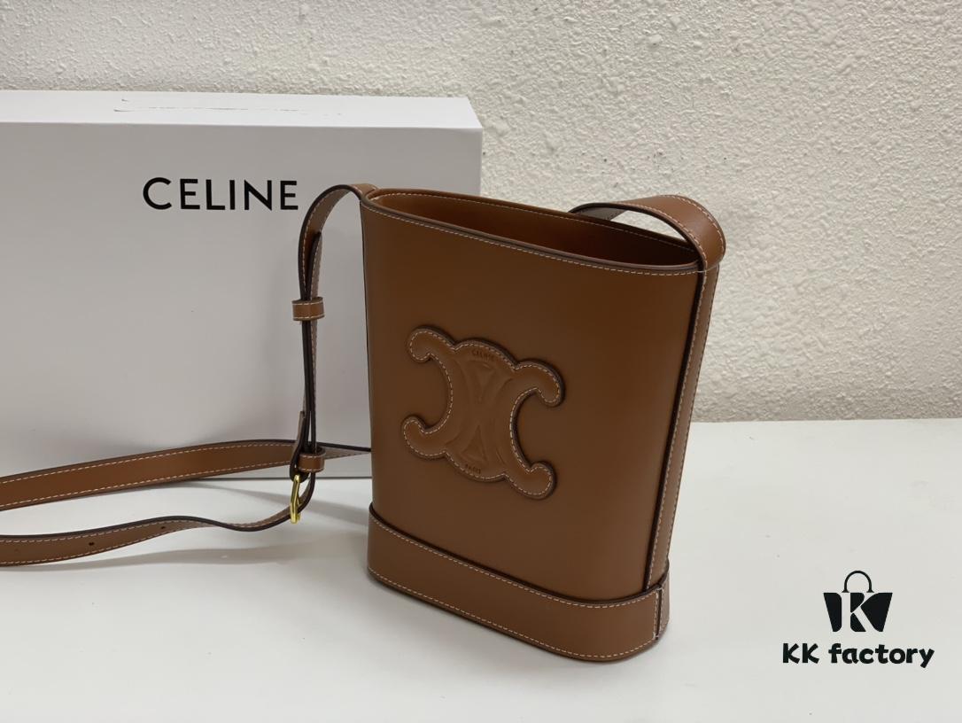 Celine Extra Mini Bucket Bag, New Arrival, Early Spring Collection, Exquisitely Crafted in Smooth Calfskin Leather, Compact Size Fits Phone and Small Essentials