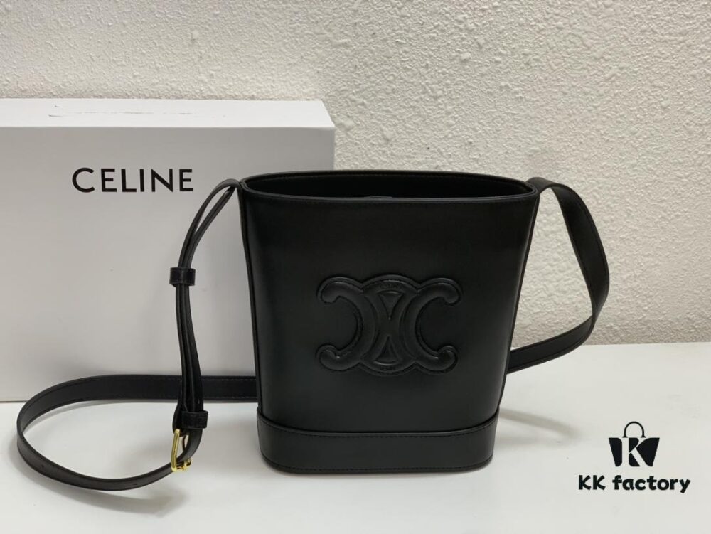 Celine Ultra Mini Bucket Bag, New Arrival, Early Spring Collection, Exquisitely Compact, Smooth Calfskin Leather, Fits Phone and Small Essentials
