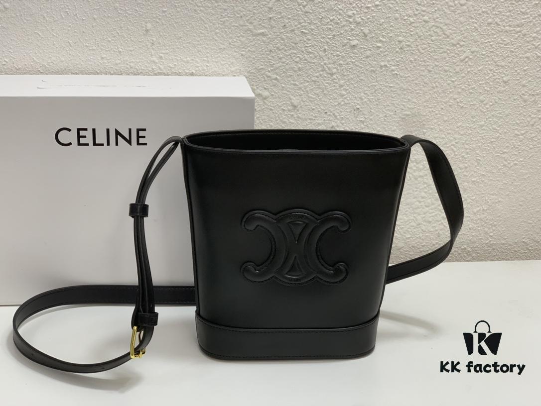 Celine Ultra Mini Bucket Bag, New Arrival, Early Spring Collection, Exquisitely Compact, Smooth Calfskin Leather, Fits Phone and Small Essentials