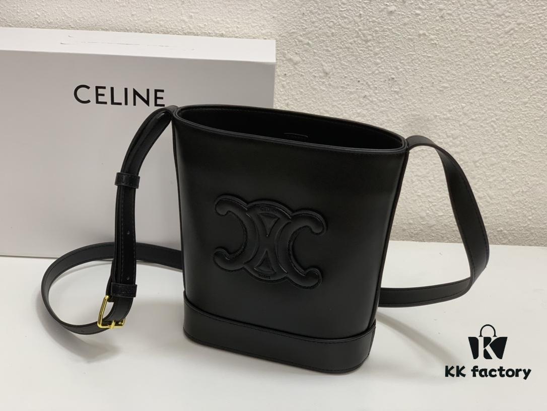 Celine Ultra Mini Bucket Bag, New Arrival, Early Spring Collection, Exquisitely Compact, Smooth Calfskin Leather, Fits Phone and Small Essentials