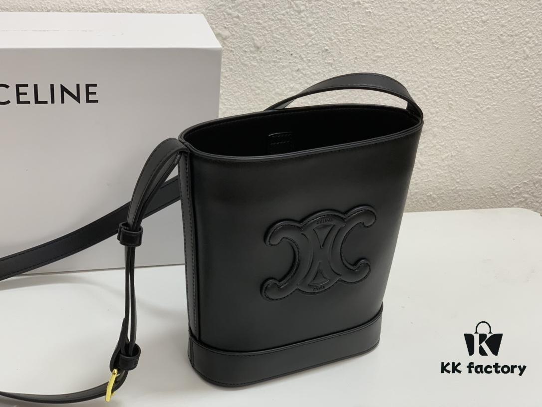 Celine Ultra Mini Bucket Bag, New Arrival, Early Spring Collection, Exquisitely Compact, Smooth Calfskin Leather, Fits Phone and Small Essentials