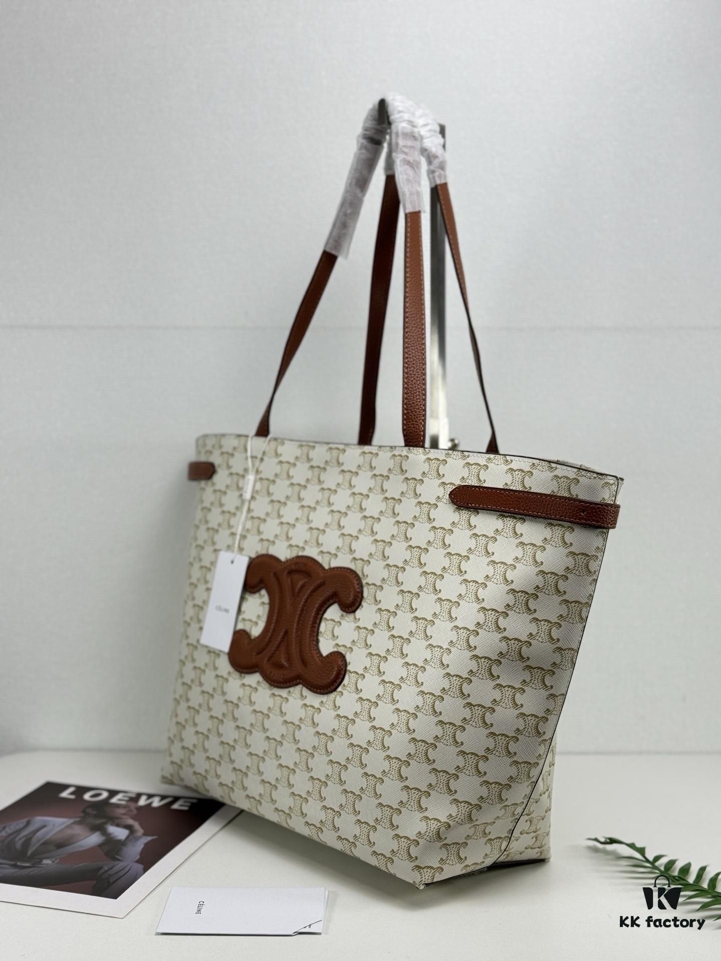 Celine Shopping Tote 🛍️, Imported Crinkled Leather, Fashionable and Versatile, Must-Have Item for Trendsetters