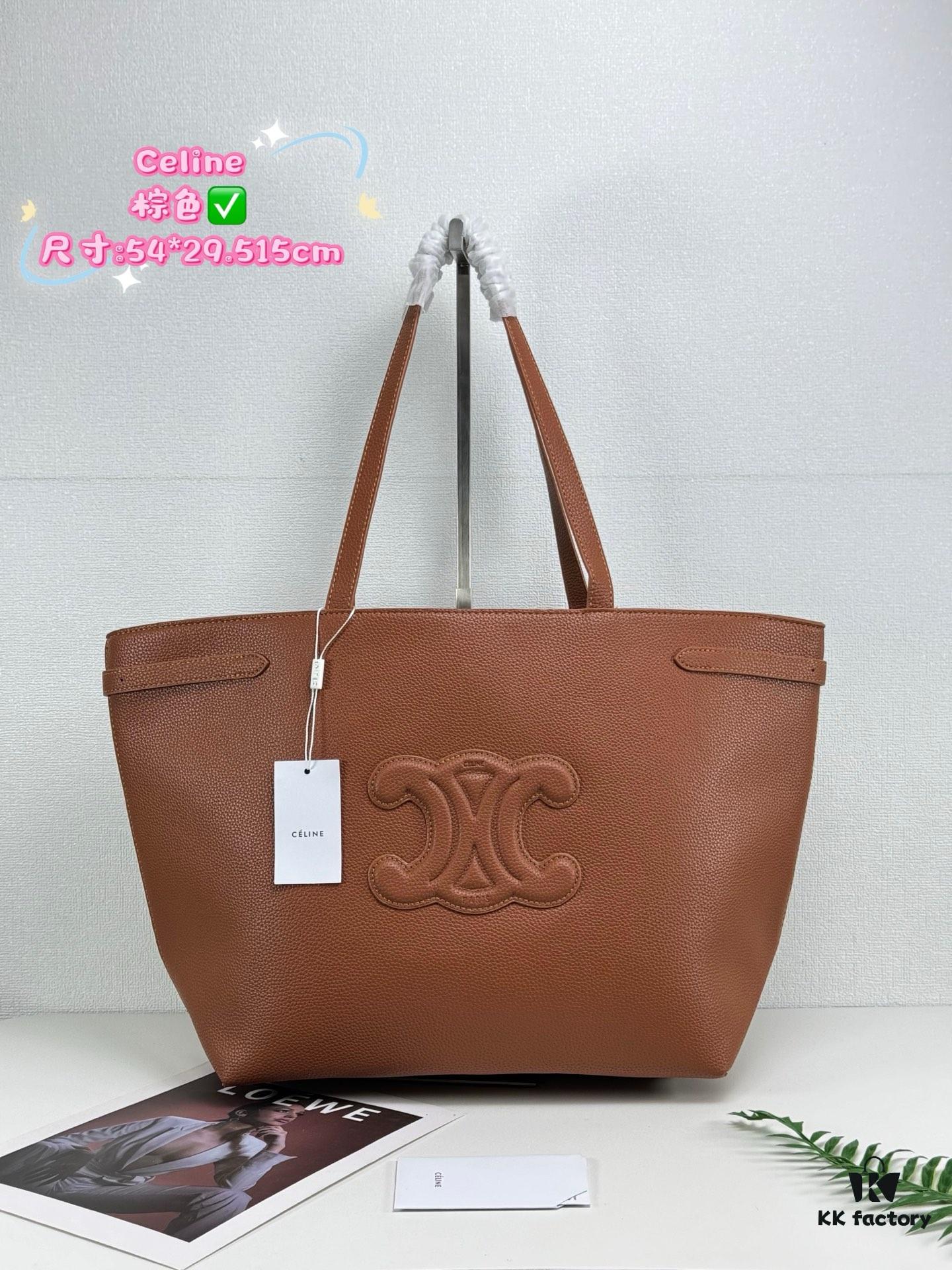 Celine Shopping Bag 🛍️, Imported Crinkled Leather Texture, Fashionable and Versatile, Must-Have Item for Trendsetters