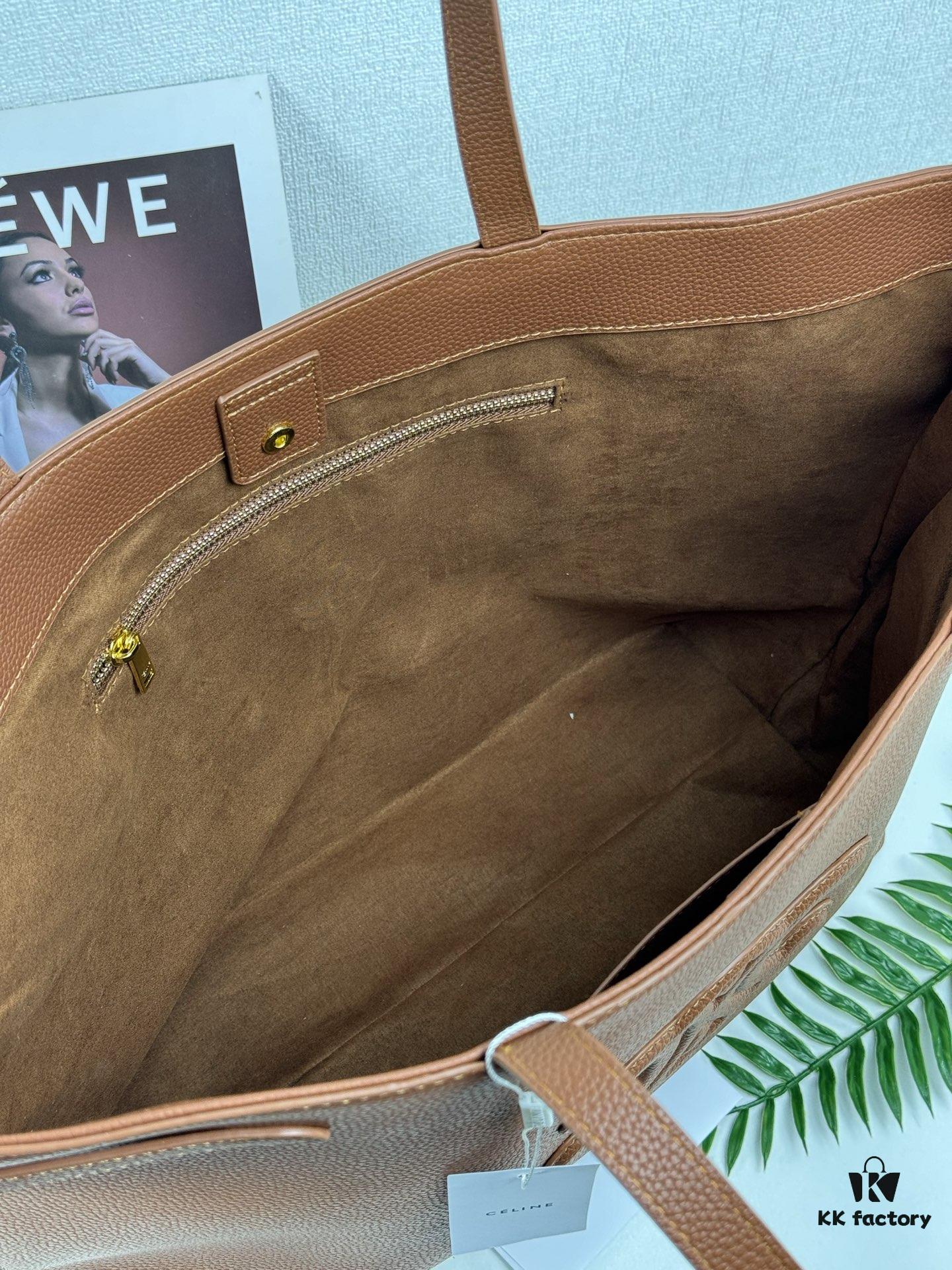 Celine Shopping Bag 🛍️, Imported Crinkled Leather Texture, Fashionable and Versatile, Must-Have Item for Trendsetters