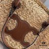 Celine Wicker Handwoven Raffia Bag, Official Website Style, Essential for Summer Beach Travel