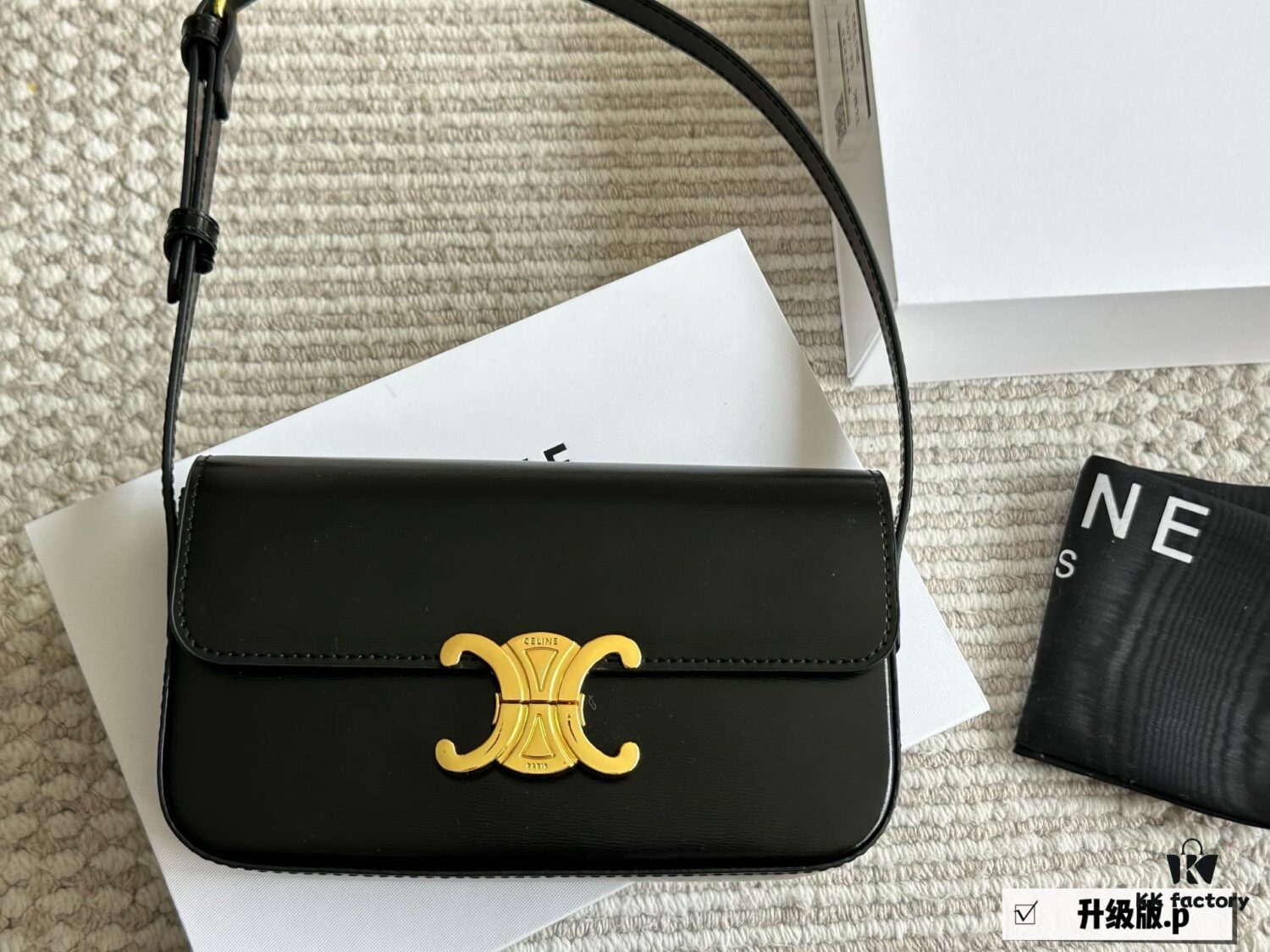 Celine Beautiful Armpit Bag, Arch of Triumph Design, Upgraded Version Re-shipped, Vintage Sexy All-match Small Bag, Cowhide Leather
