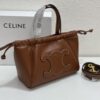 CELINE | Mini Smooth Calfskin Drawstring Tote in Vintage Caramel - Newest MINI CUIR CABAS