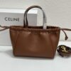 CELINE | Mini Smooth Calfskin Drawstring Tote in Vintage Caramel - Newest MINI CUIR CABAS