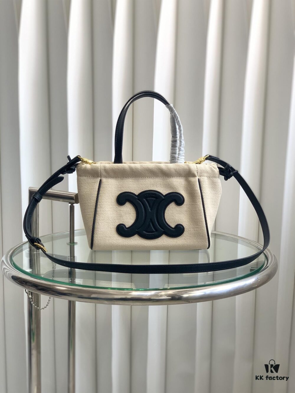 CELINE｜Mini Smooth Calfskin Drawstring Tote in Caramel - Latest MINI CUIR CABAS