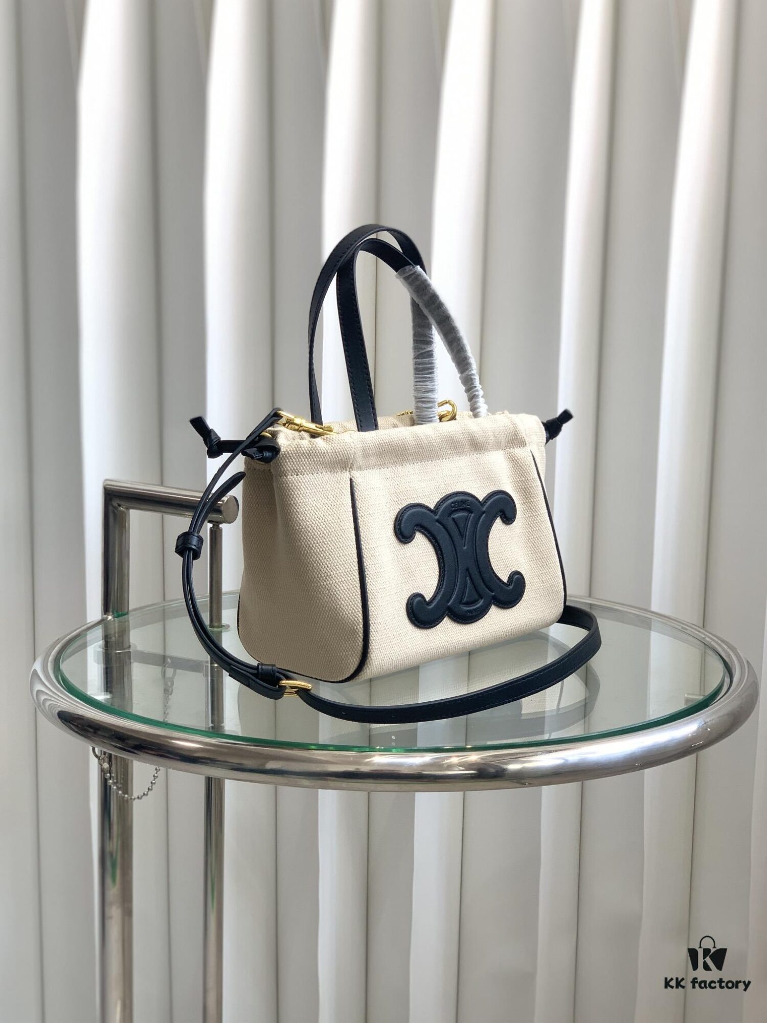 CELINE｜Mini Smooth Calfskin Drawstring Tote in Caramel - Latest MINI CUIR CABAS