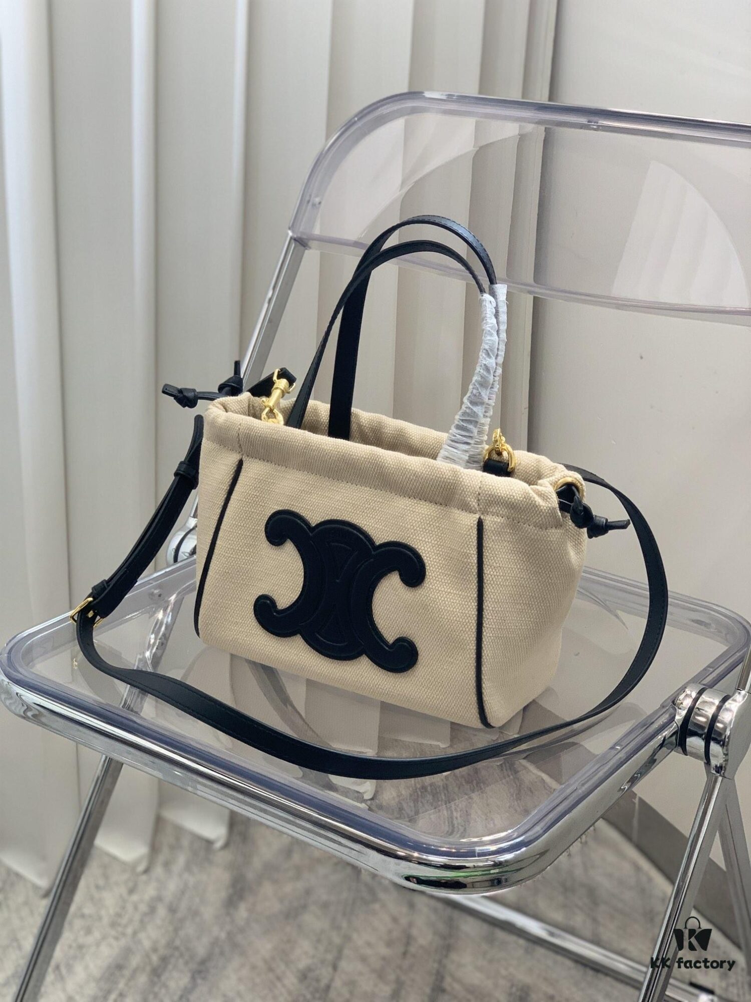 CELINE｜Mini Smooth Calfskin Drawstring Tote in Caramel - Latest MINI CUIR CABAS