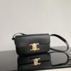 CELINE 2024 Spring/Summer New Arrival TRIOMPHE Signature Grain Calfskin Shoulder Bag, Triumph Armpit Bag with Calfskin Trim and Lambskin Lining, Flat Interior Pocket, Adjustable Leather Strap 20cm
