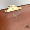 CELINE 2024 Spring-Summer New Arrival TRIOMPHE Logo Printed Cowhide Leather Shoulder Bag, Triumph Armpit Bag, Cowhide Trim, Lambskin Lining, Interior Flat Pocket, Adjustable Leather Shoulder Strap (Length: 20cm)