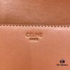 CELINE 2024 Spring/Summer New Arrival TRIOMPHE Logo Embossed Smooth Calfskin Shoulder Bag, Triomphe Armpit Bag with Cowhide Edging, Lambskin Lining, Flat Interior Pocket, Adjustable Leather Shoulder Strap (20cm Length)