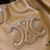 Celine New Arrival Tote Bag, Calfskin Material, Arc de Triomphe Embossed Logo, Drawstring Closure at Opening, Adjustable Size