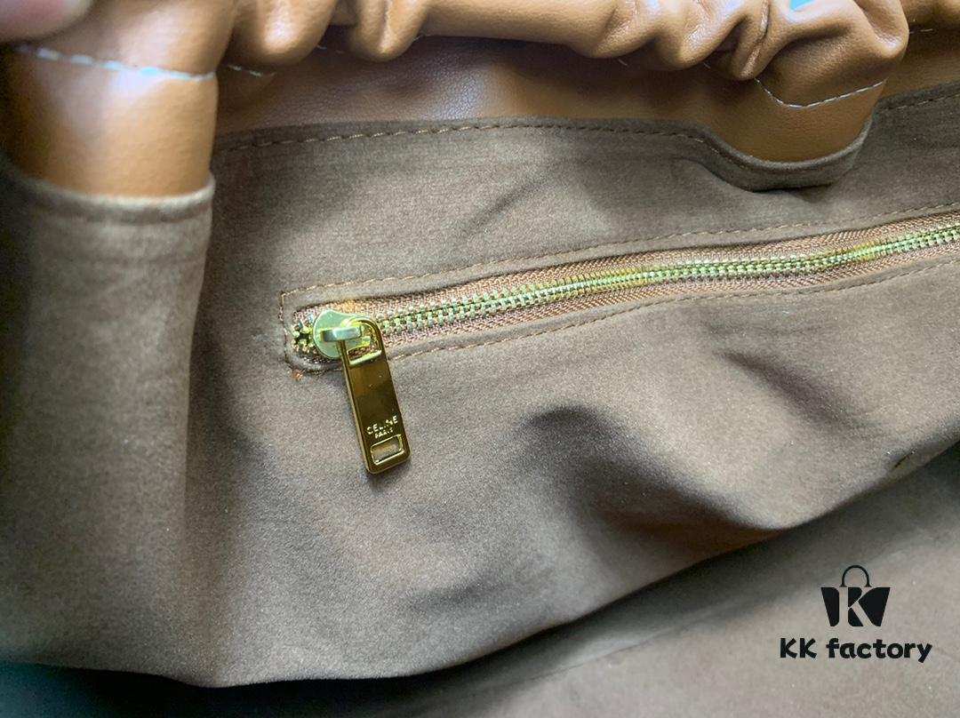 Celine New Arrival Tote Bag, Calfskin Material, Arc de Triomphe Embossed Logo, Drawstring Closure at Opening, Adjustable Size