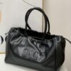 Celine New Arrival Tote Bag, Calfskin Material, Arc de Triomphe Embossed Logo, Drawstring Closure at Opening, Adjustable Size