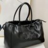 Celine New Arrival Tote Bag, Calfskin Material, Arc de Triomphe Embossed Logo, Drawstring Closure at Opening, Adjustable Size