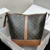 Celine Large Triomphe Canvas Nano Bucket Bag - Stylish Vintage Series with Signature Print