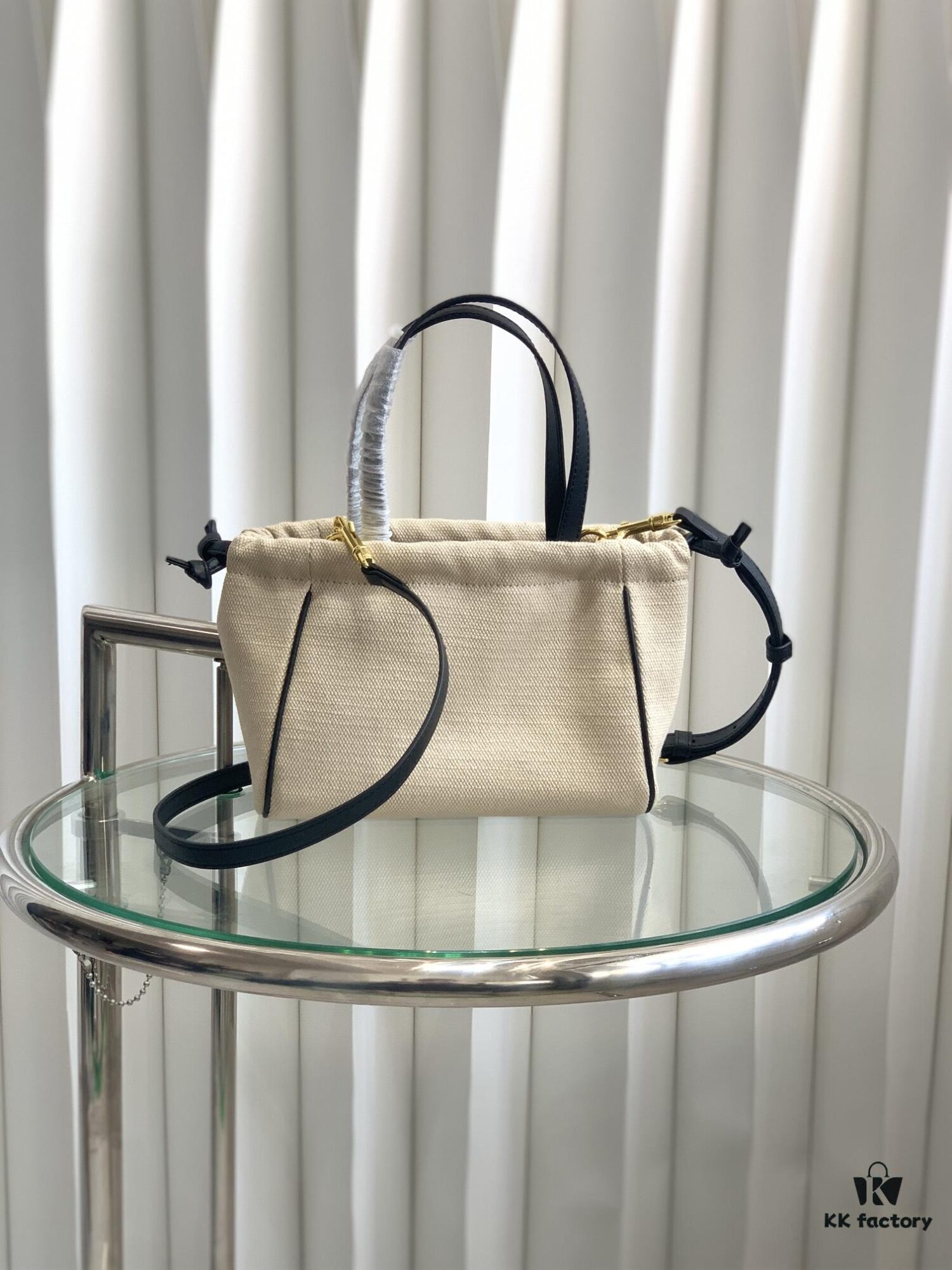 CELINE｜Mini Smooth Calfskin Drawstring Tote in Caramel - Latest MINI CUIR CABAS