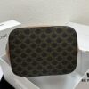 Celine Large Triomphe Canvas Nano Bucket Bag - Stylish Vintage Series with Signature Print