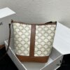 Celine Triomphe Canvas Nano Bucket Bag in New Size, Signature Print, Artificial Leather and Cowhide, Perfect for Winter Wear with Coats