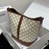 Celine Large Triomphe Canvas Nano Bucket Bag with Signature Print