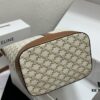 Celine Large Triomphe Canvas Nano Bucket Bag with Signature Print