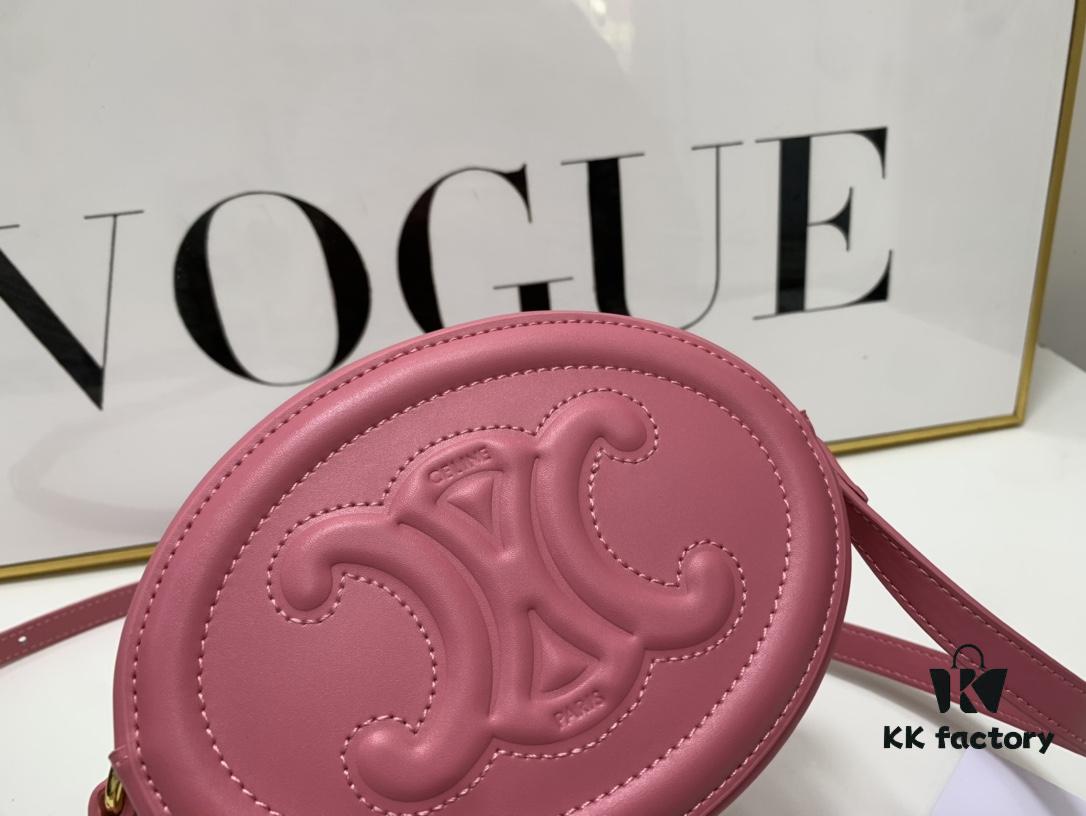 Celine Triomphe Crossbody Bag in Pink, Sweet and Cute Oval Mini Bag