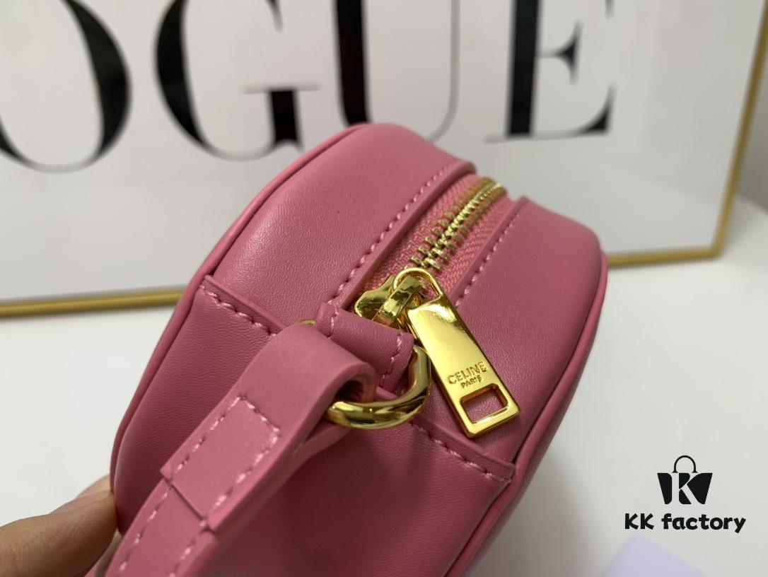 Celine Triomphe Crossbody Bag in Pink, Sweet and Cute Oval Mini Bag