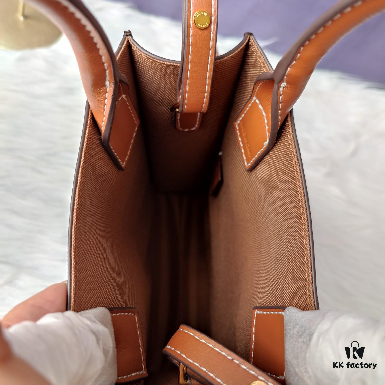 Model C194372 Vintage Floral Embroidered Leather, Mini CELINE Print Super Fiber and Cowhide Leather Vertical Handbag