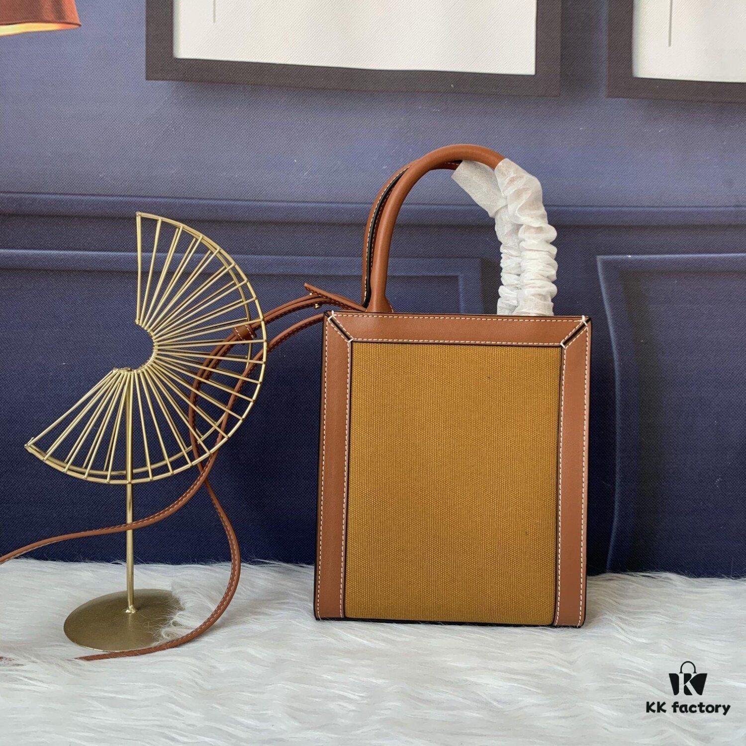 Yellow Canvas Mini CELINE Print Synthetic and Cow Leather Vertical Handbag, Model No. C194372