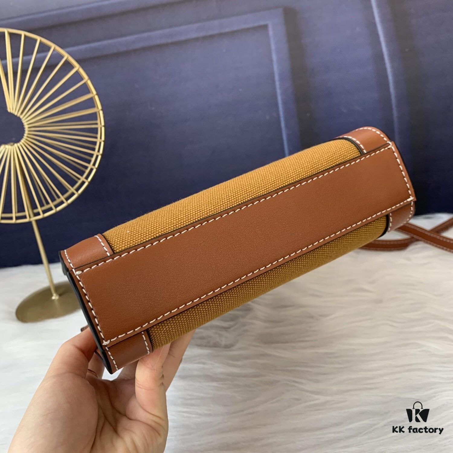 Yellow Canvas Mini CELINE Print Synthetic and Cow Leather Vertical Handbag, Model No. C194372