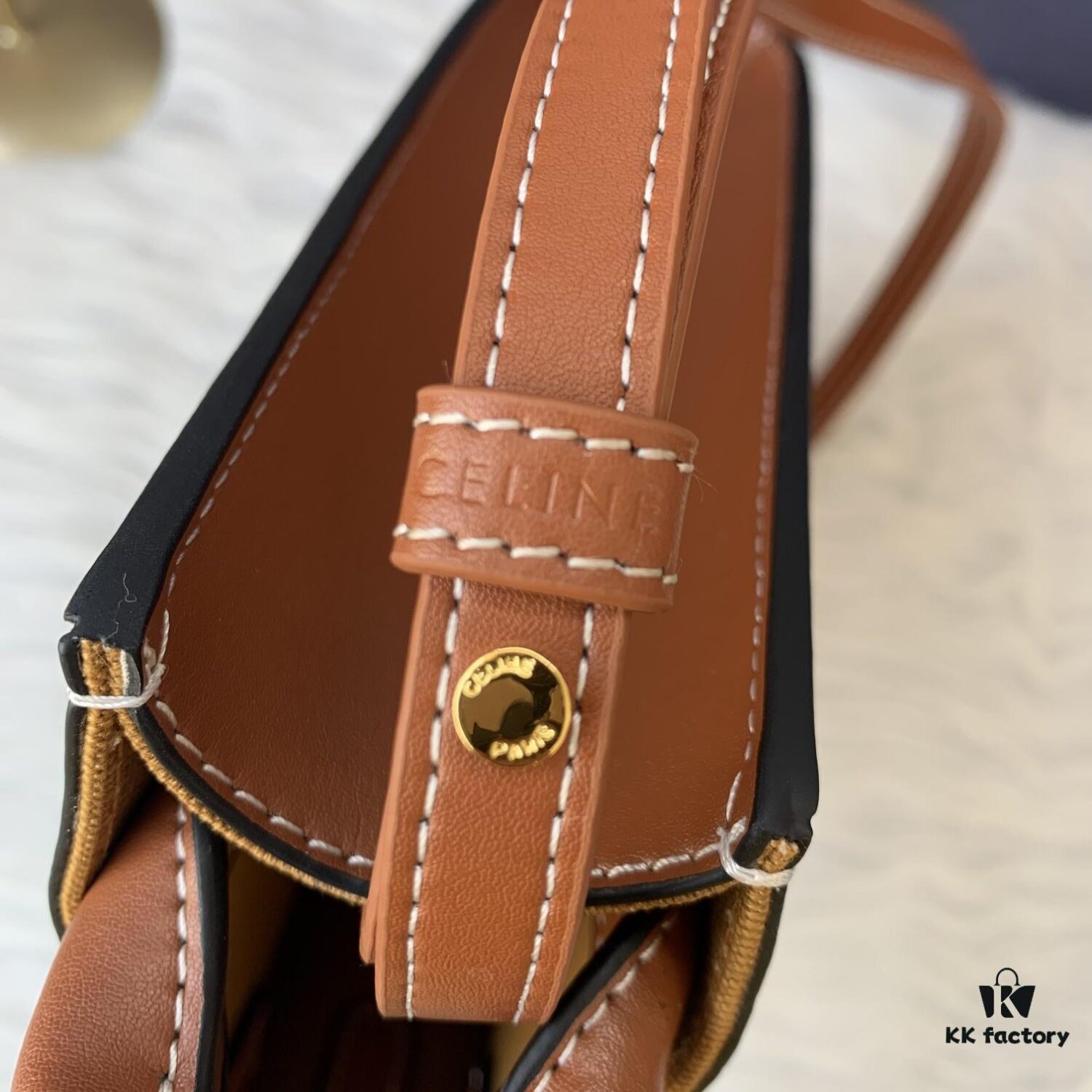 Yellow Canvas Mini CELINE Print Synthetic and Cow Leather Vertical Handbag, Model No. C194372