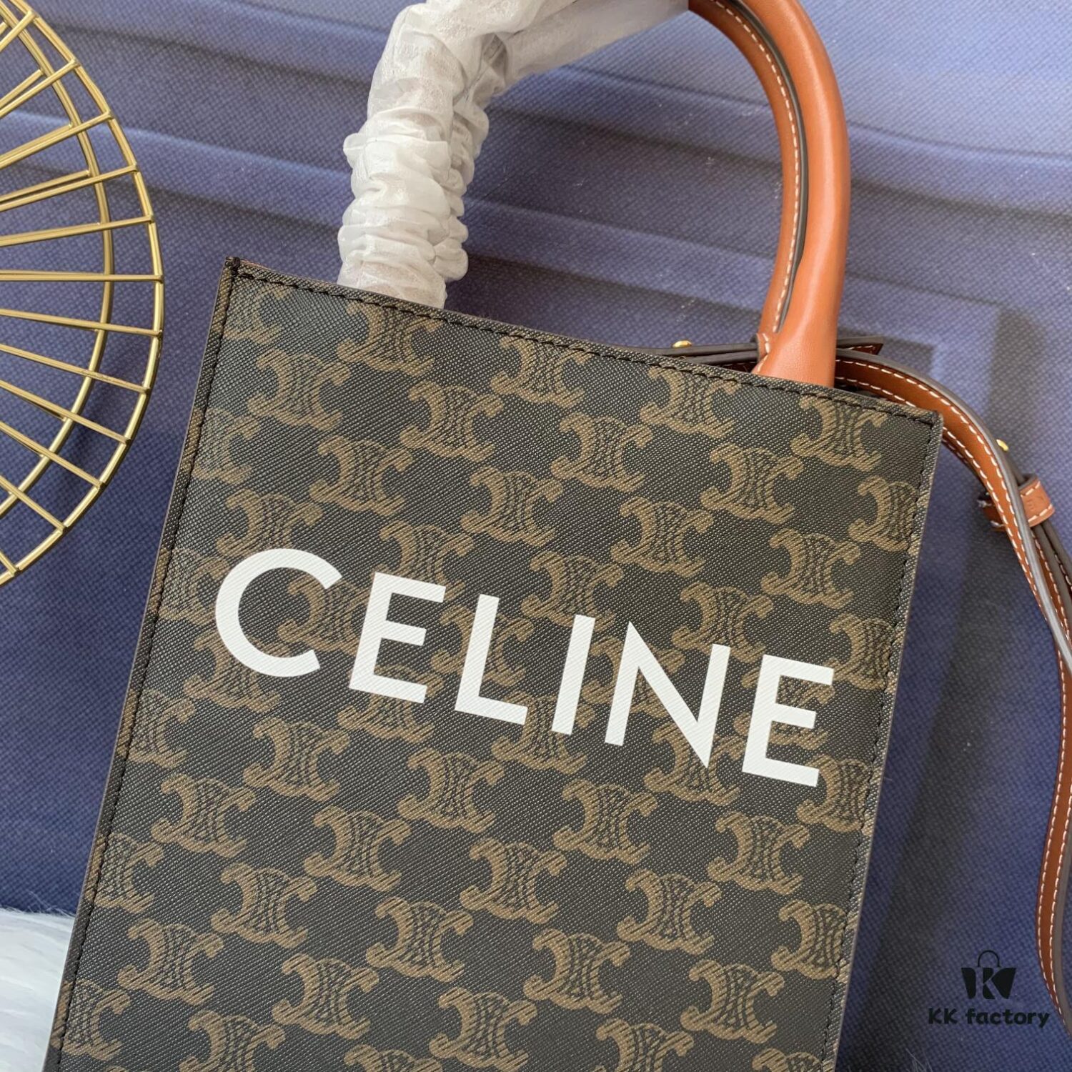 Model No. C194372 Monogram Leather, Mini CELINE Printed Synthetic and Cowhide Leather Vertical Handbag