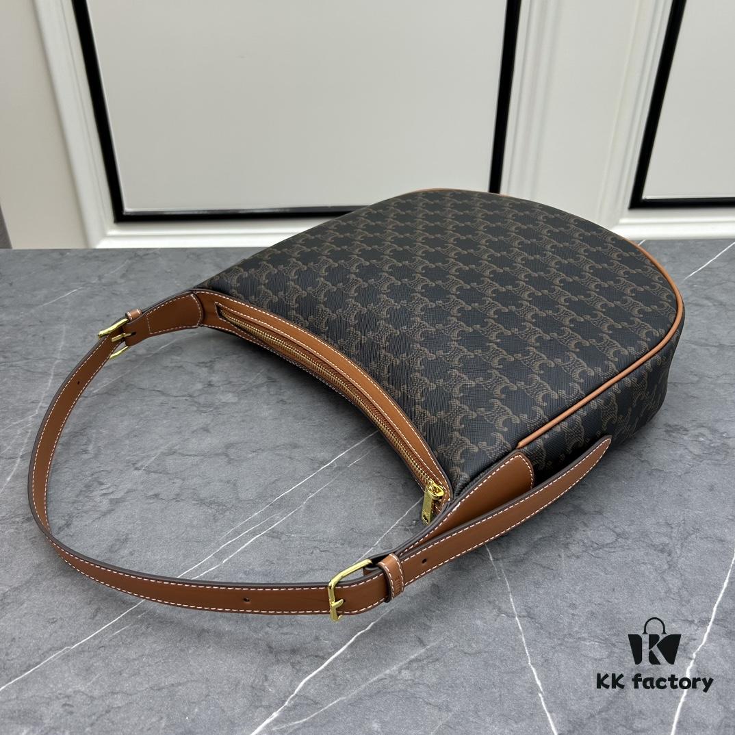 New Launch: CELINE HELOISE Calfskin Leather Handbag, Small Calfskin HÉLOÏSE Underarm Bag – Must-Have for Autumn/Winter