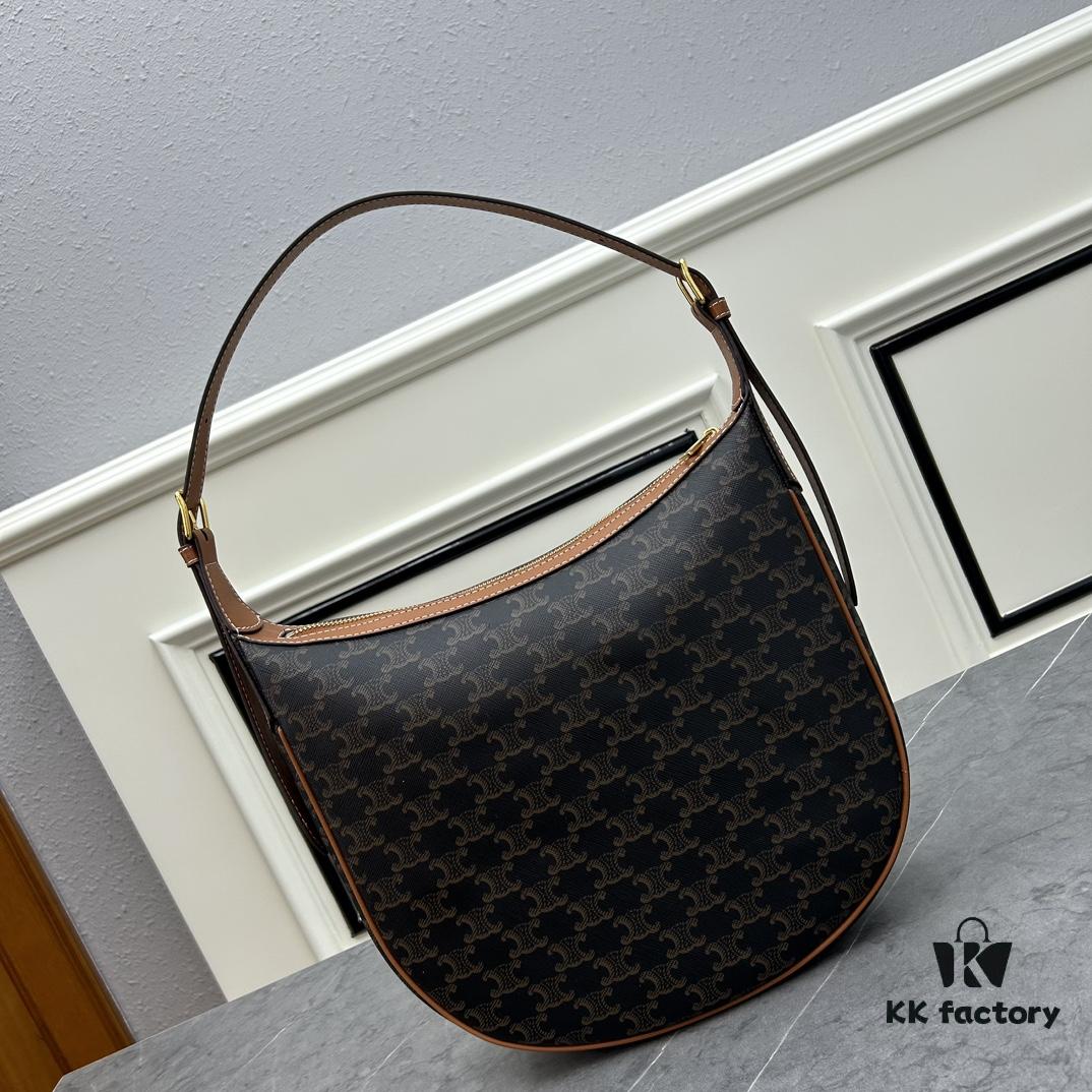 New Launch: CELINE HELOISE Calfskin Leather Handbag, Small Calfskin HÉLOÏSE Underarm Bag – Must-Have for Autumn/Winter