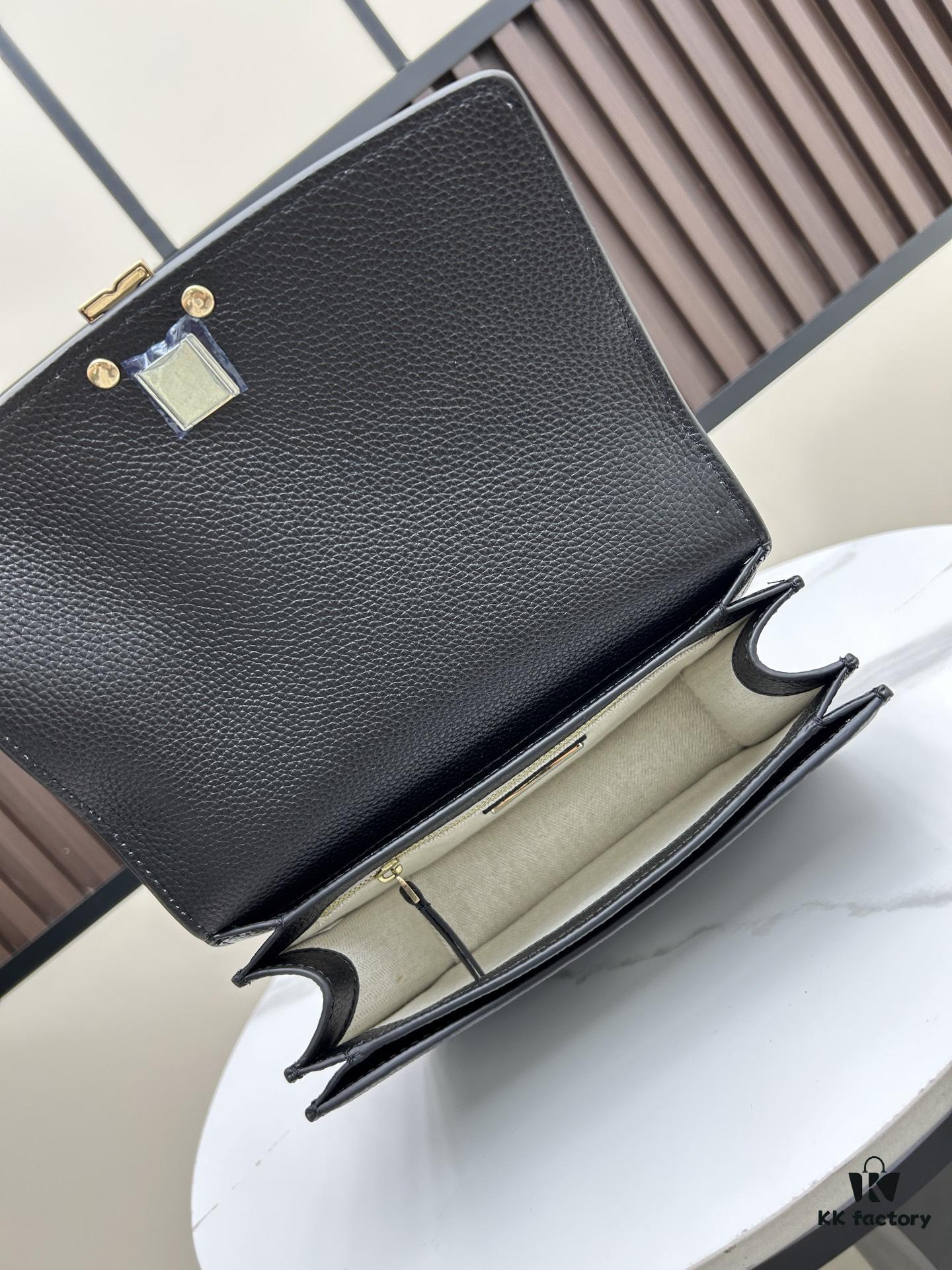 New Tory Burch Britten Medium Crossbody Chain Shoulder Bag for Women, Black and Beige, In Stock, Size 22×8×16CM