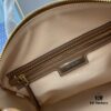 Large TORY BURCH T Monogram Mini Jacquard Barrel Bag in Hazelnut Brown