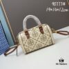 TORY BURCH T Monogram Mini Jacquard Barrel Bag in Hazelnut Brown